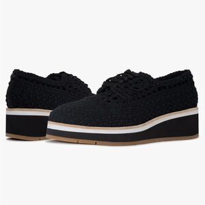 NWOT/NWOB Donald Pliner Womens Napoli Crepe Elastic Wedge Derby Sneaker 8.5-9/39